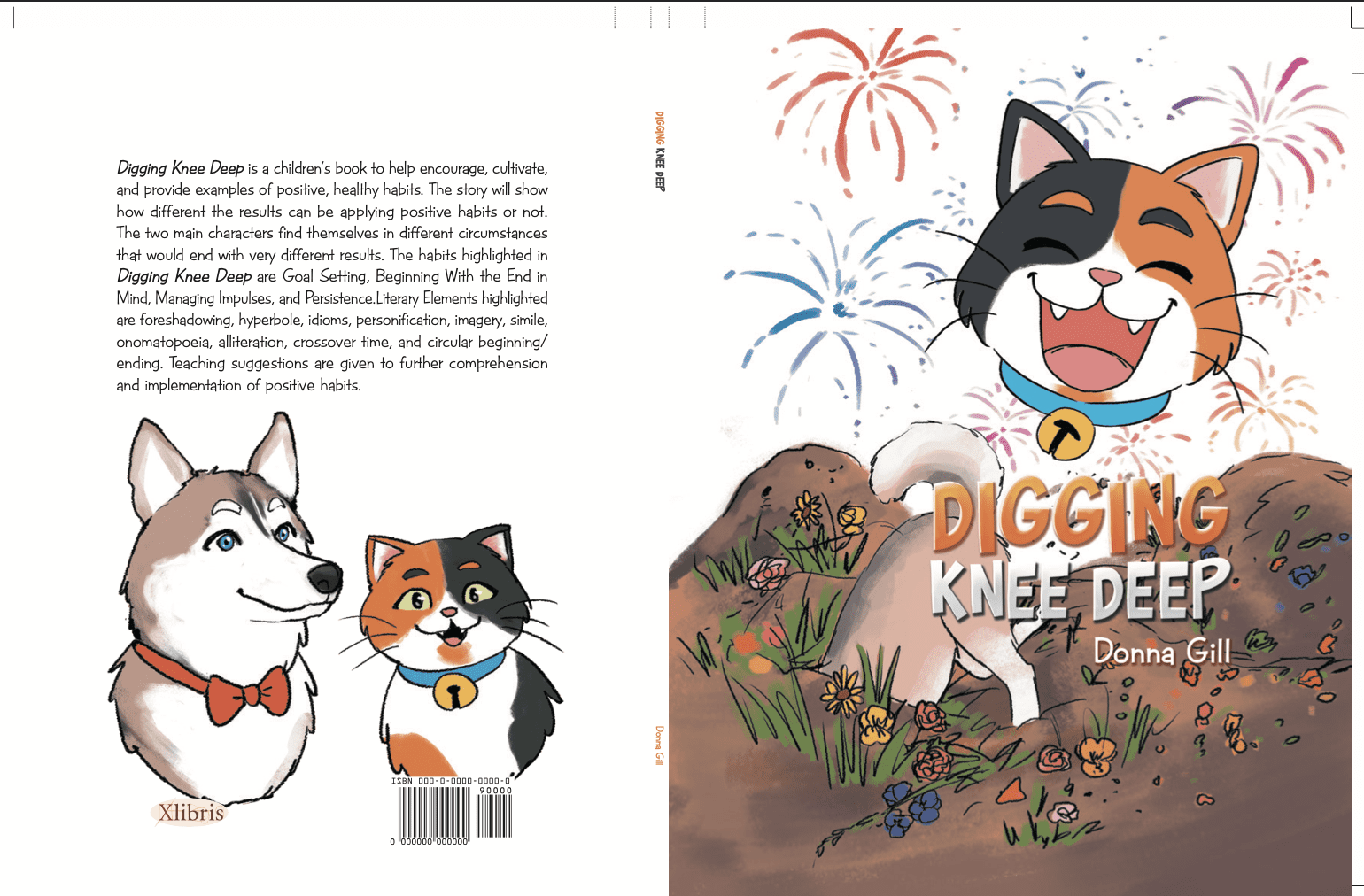 Cartoon animals with fireworks and title text.